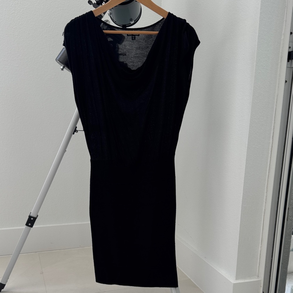 Express Classic Black Midi Dress